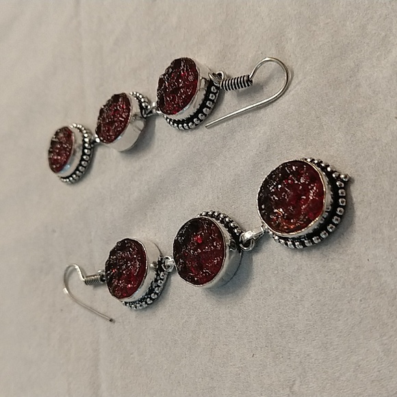 Rustic glass earrings - Picture 1 of 3